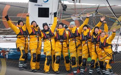 Het eerste vrouwenteam ter wereld zeilt de wereld rond in 57 dagen!