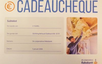 Stichting Vrienden ontvangt € 10.000 van Rabobank